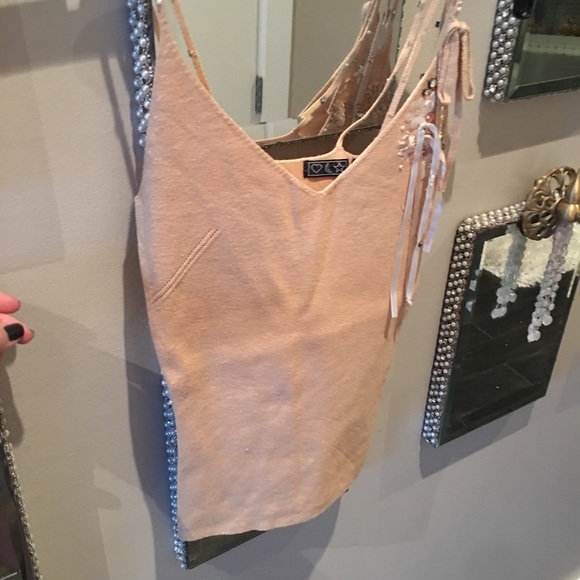 Tops - Strappy camisole with bow and jewel detail